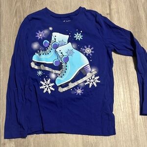 Place Blue Ice Skating Kids Shirt